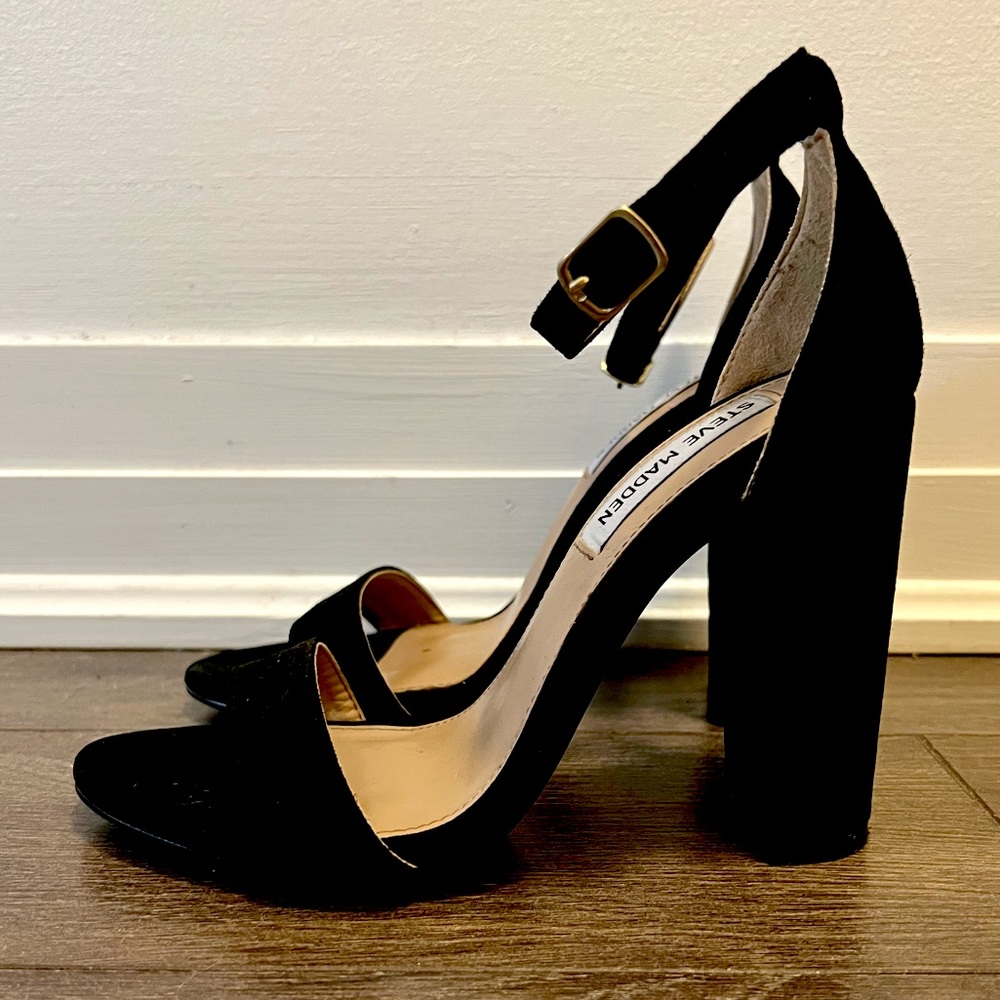 Steve Madden Carrson Black Suede
